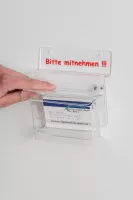 Visitenkartenbox wetterfest mit Schriftzug BITTE MITNEHMEN