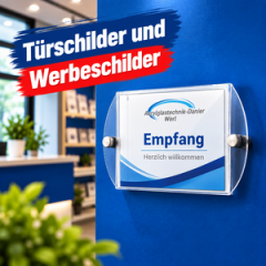 Türschilder und Werbeschilder aus Acrylglas