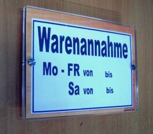 DIN A5 Türschild , Werbeschild mit gerundeten Ecken