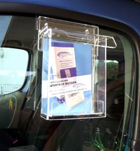 Flyerbox DIN A6 wetterfest für Autoscheiben