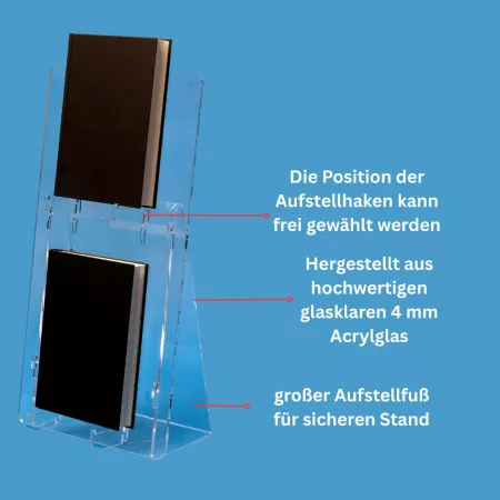 Buchaufsteller variabel einteilbar 1-reihig 42 cm Hoch