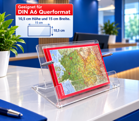 Flyer- und Postkartenständer für DIN A6 Querformat