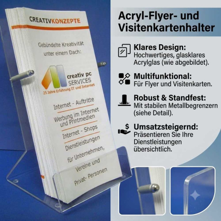 Flyerständer für Format 1/3 DIN A4 und DIN Lang