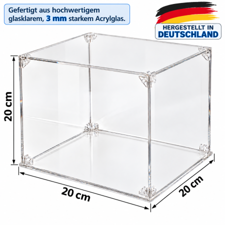 Staubschutzbox aus Acrylglas 20 x 20 x 20 cm