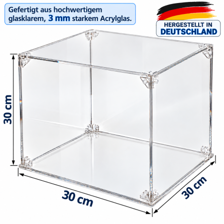 Staubschutzbox aus Acrylglas 30 cm x 30 x 30 cm