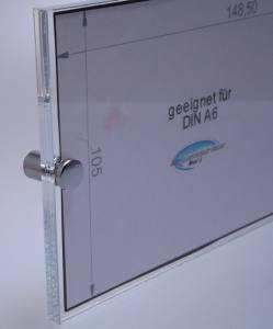 Türschild, Werbeschild für Format DIN A6 - 105 mm x 150 mm mit scharfen Ecken
