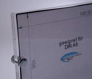 Türschild, Werbeschild für Format DIN A6 mit gerundeten Ecken
