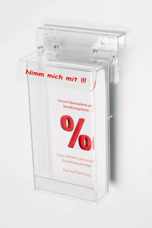 Wetterfeste Flyerbox DIN LANG mit Schriftzug : NIMM MICH MIT