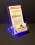 Blau beleuchteter LED Flyerständer mit Visitenkartenfach DIN LANG