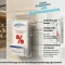 Flyerbox mit Visitenkartenbox wetterfest DIN LANG,1/3A4