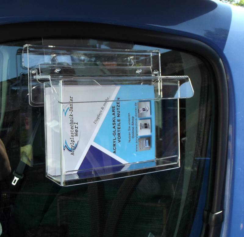 Prospekthalter,Flyerhalter für Autoscheiben DIN LANG Flyerbox,Prospektbox 
