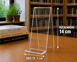10 Stück Buchaufsteller aus Acry...