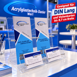 2-Fach Flyerständer mit Visitenk...