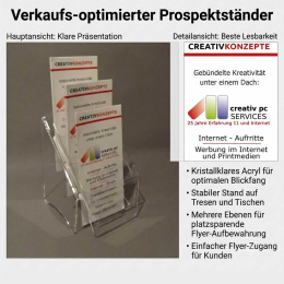 3-Fach Flyerständer hintereinand...