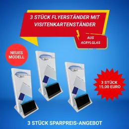 3 Stück Flyerständer DIN LANG mi...