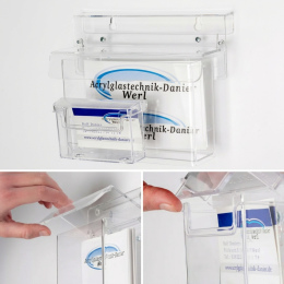 DIN A6 Querformat Flyerbox mit Visitenkartenbox
