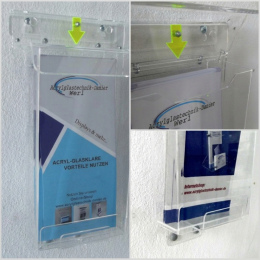 Flyerbox DIN LANG mit tagleuchtendem Hinweispfeil