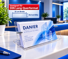 Flyerständer für DIN LANG und 1/3A4 im Querformat