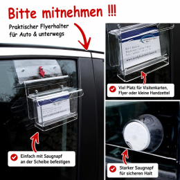 Visitenkartenbox für Autoscheibe...